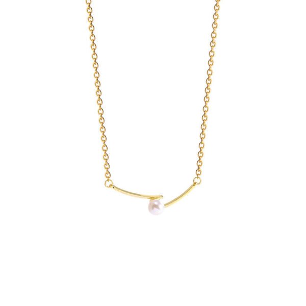 Light Luxury Niche Cross Pearl Clavicle Chain Cold Style Minimalist Design Temperament Versatile Women’s anti-tarnish jewellery from Glossy.pk, Lahore