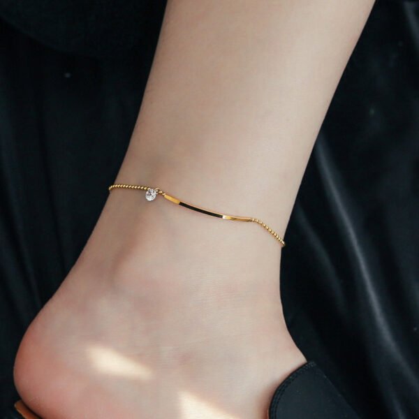Sense of luxury, delicate shell claw diamond, starfish, titanium steel anklet, sweet ocean style, new ankle and foot chain 22 anti-tarnish jewellery from Glossy.pk, Lahore