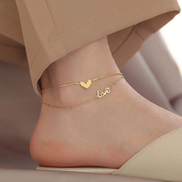 Peach Heart Double-Layer Necklace — jewellery from Glossy.pk, Pakistan