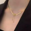 Butterfly Tassel Necklace — Gold & Steel-tone — jewellery from Glossy.pk, Pakistan