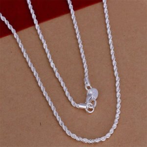 Twist Chain Necklace — Silver Lengths & Bracelet Option