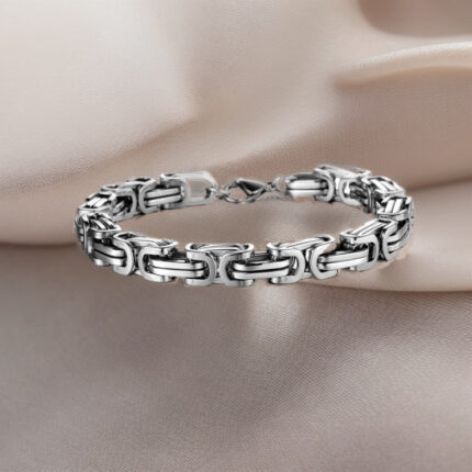 Zhongyi wish European and American personalized stainless steel men's bracelet factory direct sale is versatile, delicate and cool Glossy.pk