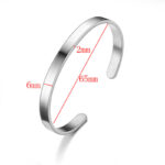European and American TEMU Simple and Cold C-Shaped Bracelet Cross-border Amazon Personality Fashion Men's Stainless Steel Open Bracelet
