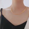 Chain Titanium steel necklace female niche design high-end 18k gold Internet celebrity with hip-hop style jewelry anti-tarnish jewellery from Glossy.pk, Lahore