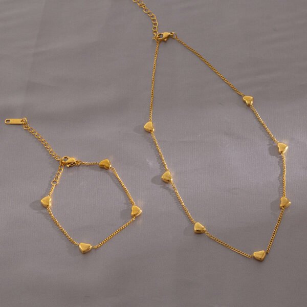 Heart-accented Necklace & Bracelet Set product photo 4 | Glossy.pk Pakistan