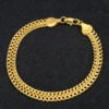 Jewelry wish new 18K gold-plated bracelet  explosive 6MM men’s foxtail bracelet anti-tarnish jewellery from Glossy.pk, Lahore