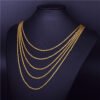 4mm Twist Rope Chain — Gold Colour (16–24 inch) product photo 4 | Glossy.pk Pakistan