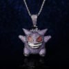 Elf cartoon funny necklace micro inlaid purple zircon pendant factory anti-tarnish jewellery from Glossy.pk, Lahore