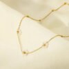 Titanium steel emerald geometric necklace high-grade cold style clavicle necklace fashion temperament accessories do not fade 34 anti-tarnish jewellery from Glossy.pk, Lahore