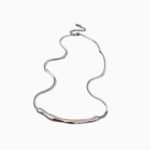 Irregular personality pleated necklace niche high-end clavicle chain ins cold style simple new short wholesale Glossy.pk