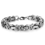 Zhongyi wish European and American personalized stainless steel men's bracelet factory direct sale is versatile, delicate and cool Glossy.pk
