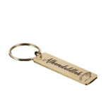 Cross-border hot sale stainless steel small strip personality creative tranquility prayer stainless steel small strip keychain pendant Glossy.pk