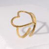 Big Heart Love Ring — Gold or Steel Colour — jewellery from Glossy.pk, Pakistan