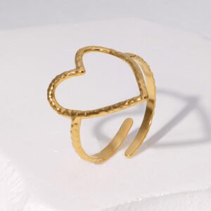 Big Heart Love Ring — Gold or Steel Colour