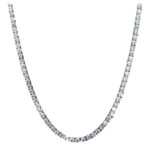 TEMU New European and American Popular Hip Hop Rhinestone Necklace Men's and Women's Hip Hop Necklace Full Rhinestone Single Row Necklace Glossy.pk