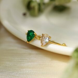 Retro Teardrop Open Ring product photo 3 | Glossy.pk Pakistan