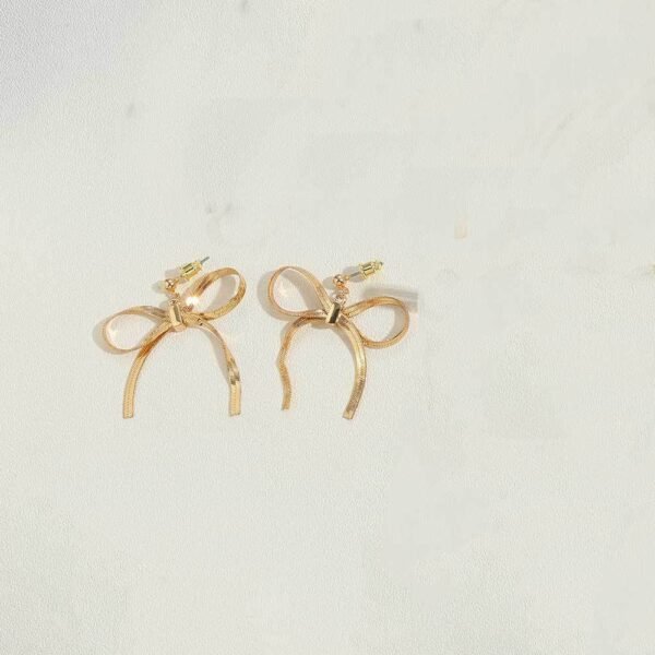 Double layer love butterfly pendant stud earrings stainless steel plated 18K gold plating versatile gradient earrings 21 anti-tarnish jewellery from Glossy.pk, Lahore