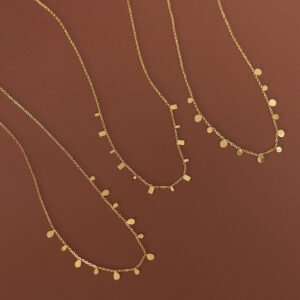 Geometric Clavicle Necklace — Gold-tone Options