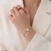 Heart-shaped double-layered new bracelet, stainless steel, fashion hand jewelry, versatile and trendy anti-tarnish jewellery from Glossy.pk, Lahore
