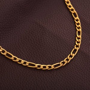 6mm Figaro Chain Necklace (Plated 18K)