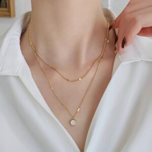 Double-Layer Clavicle Necklace — Retro Minimalist