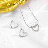 Heart Love Chain Necklace anti-tarnish jewellery from Glossy.pk, Lahore