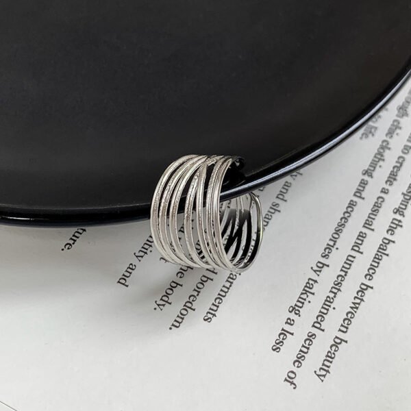 Multi-Layer Winding Ring (Gold / Steel Colour) product photo 2 | Glossy.pk Pakistan