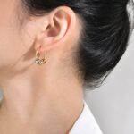 European and American hot cross-border wholesale cold wind metal earrings Internet celebrity niche design sense retro exaggerated new earrings