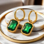 French retro earrings high-end non-fading titanium steel haoshi earrings women's personality European and American earrings jewelry wholesale Glossy.pk