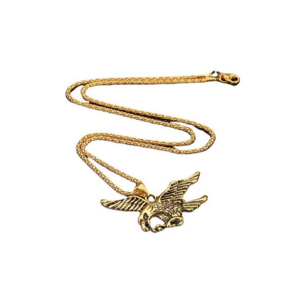 Hot sale creative eagle necklace alloy made classic logo pendant Retro men’s anti-tarnish jewellery from Glossy.pk, Lahore