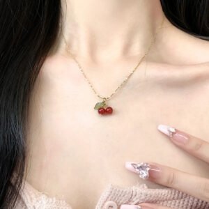 Cherry Pendant Necklace — Summer Accent product photo 2 | Glossy.pk Pakistan