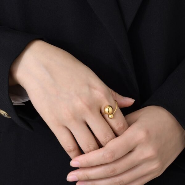 Large & Small Ball Open Ring product photo 3 | Glossy.pk Pakistan