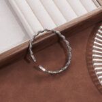 TEMU New Design Woven Double Layer Bamboo Men's Bracelet Personality Vintage Open Bracelet Men's Casual Party Gifts