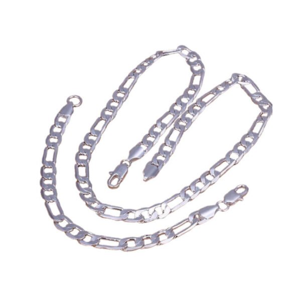 Stainless steel NK Figaro Titanium steel necklace anti-tarnish jewellery from Glossy.pk, Lahore