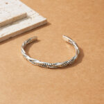 temu cross-border amazon new retro personality metal twist braided bracelet open design hand jewelry wholesale