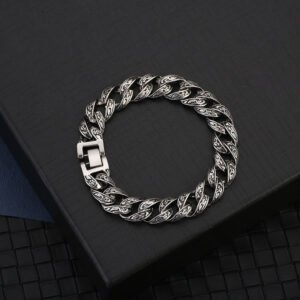 Striped Men’s Bracelet — Hip‑Hop Style