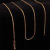 ZFASHION TREND VERSATILE 18K YELLOW GOLD PLATED SNAKE BONE NECKLACE  NEW 1MM SNAKE CHAIN WITH SNAKE BONE CHAIN anti-tarnish jewellery from Glossy.pk, Lahore