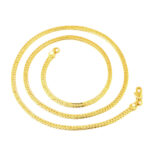 ZHONGYI TEMU NEW PERSONALIZED WOMEN'S 18K GOLD PLATED NECKLACE EUROPEAN AND AMERICAN CROSS-BORDER ACCESSORIES EMBOSSED 4MM GOLD NECKLACE WHOLESALE