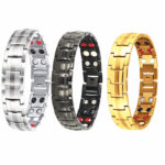 ZHONGYI AMAZON TEMU CROSS-BORDER HOT SALE DETACHABLE DOUBLE-ROW MAGNET MEN'S BRACELET EUROPEAN AND AMERICAN COUPLE BRACELETS Glossy.pk