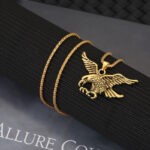 Cross-border hot sale creative eagle necklace alloy made classic logo pendant European and American retro men's and women's ornaments