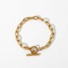 Cross-chain Bracelet — Gold & Steel Tones product photo 4 | Glossy.pk Pakistan