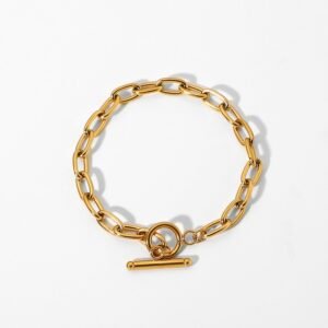 Cross-chain Bracelet — Gold & Steel Tones product photo 4 | Glossy.pk Pakistan