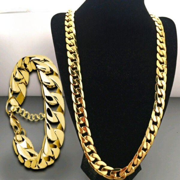8mm Gold-Finish Chain — Multiple Lengths — jewellery from Glossy.pk, Pakistan