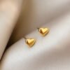 Double layer love butterfly pendant stud earrings stainless steel plated 18K gold plating versatile gradient earrings 21 anti-tarnish jewellery from Glossy.pk, Lahore