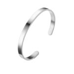 European and American TEMU Simple and Cold C-Shaped Bracelet Cross-border Amazon Personality Fashion Men's Stainless Steel Open Bracelet