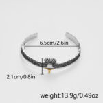 Cross border temu amazon hot sale vintage distressed eagle bracelet for men and women domineering eagle wings open bracelet Glossy.pk
