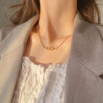 2024 new 18K gold high-quality gold snake bone chain anklet women's ins cold wind simple forest system does not fade 30 Glossy.pk