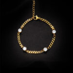 Cross-border, European and American hot-selling style, heart-shaped double-layered new bracelet, stainless steel, fashion hand jewelry, versatile and trendy with 28 Glossy.pk