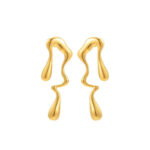 European and American style irregular metallic deconstructivist earrings geometric drop earrings cross-border explosive jewelry wholesale Glossy.pk