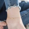Mini Single-Stone Titanium Steel Necklace, Bracelet & Anklet Set product photo 4 | Glossy.pk Pakistan